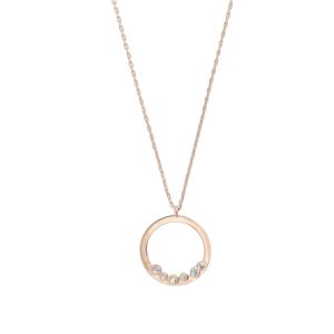 Swarovski Crystal Studded Pendant - Rose Gold